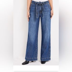 m jeans by maurices™ Tie Waist Wide Leg Nonstretch Super High Rise Jean size 16